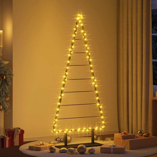 vidaXL Metal Christmas Tree with Stand Black 180 cm Steel