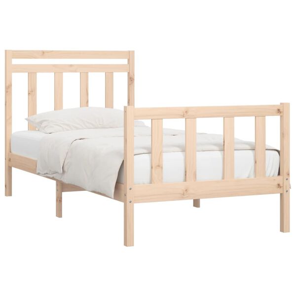 vidaXL Bed Frame without Mattress Solid Wood Pine 100x200 cm