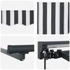 vidaXL Retractable Awning Manual Anthracite and White 300 x 250 cm
