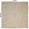 vidaXL Area Rugs Square Natural and White 240 x 240 cm Jute