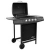 vidaXL Gas BBQ Grill with 4 Burners Black