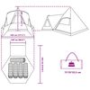 vidaXL Teepee Tent with Roof Grey and Orange 545 x 450 x 295 cm