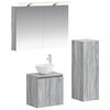 vidaXL Bathroom Furniture Set 4 pcs Grey Sonoma