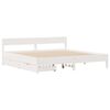vidaXL Bed Frame without Mattress White 200x200 cm Solid Wood Pine