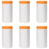 vidaXL Dust Sheet with Adhesive Tape 6 pcs Transparent 110 x 3300 cm