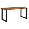 vidaXL Garden Table with U-shaped Legs 160x80x75 cm Solid Acacia Wood