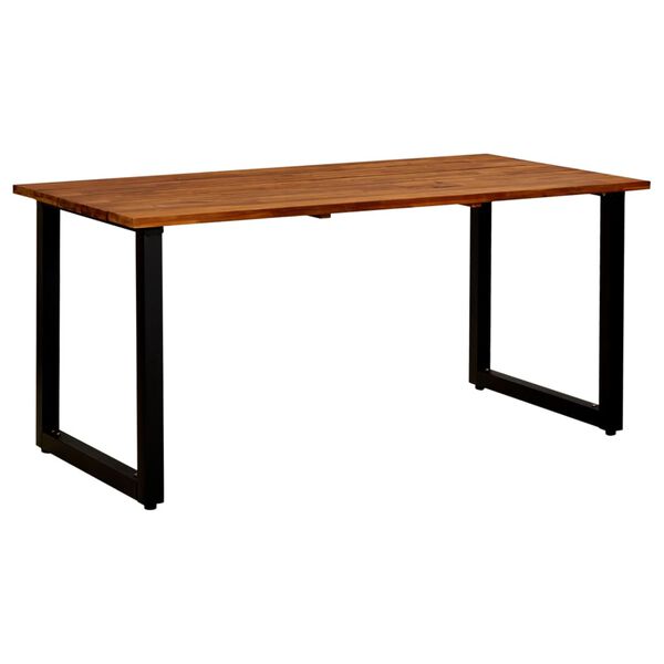 vidaXL Garden Table with U-shaped Legs 160x80x75 cm Solid Acacia Wood