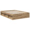 vidaXL Bed Frame Artisian Oak 140 x 200 cm Engineered wood