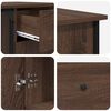 vidaXL Desk Brown Oak 141x141x75 cm Engineered Wood