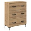 vidaXL Highboard with Drawer 2 pcs Artisan Oak Engineered Wood