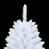 vidaXL Artificial Hinged Christmas Tree with Stand White 150 cm