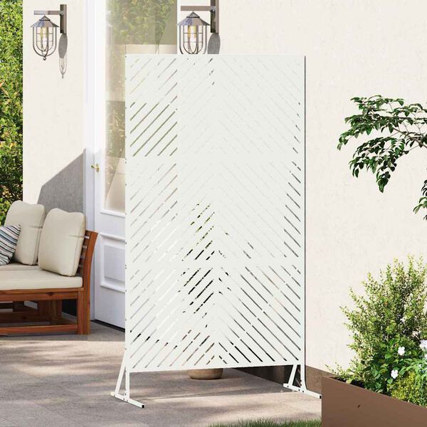 vidaXL Privacy Screen White 100 x 50 x 180 cm Steel
