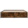 vidaXL Bed Frame without Mattress Smoked Oak 180x200 cm Super King