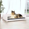 vidaXL Dog Bed White 95.5x65.5x28 cm Solid Pine Wood