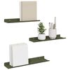 vidaXL Floating Shelf 3 pcs Olive Green 40 x 9 x 2.5 cm Steel