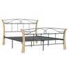 vidaXL Bed Frame without Mattress Black Metal 120x200 cm