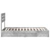 vidaXL Storage Bed Concrete Grey 90 x 200 cm Engineered Wood