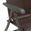 vidaXL Folding Garden Chairs 4 pcs Brown Poly Rattan