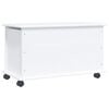 vidaXL Storage Chest with Wheels ALTA White 73x39.5x43 cm Solid Wood Pine