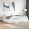 vidaXL Bed Frame with LED without Mattress White 200x200 cm