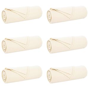 vidaXL Throw Blankets 6 pcs Cream 350 x 270 cm 8.09 kg Fleece