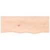 vidaXL Wall Shelf 80x30x(2-6) cm Untreated Solid Wood Oak