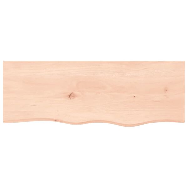 vidaXL Wall Shelf 80x30x(2-6) cm Untreated Solid Wood Oak
