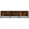 vidaXL TV Cabinet Smoked Oak 160x35x41 cm Engineered Wood and Metal