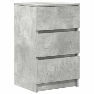 vidaXL Bedside Cabinet with 3 Drawers Concrete Grey 39x35x65 cm