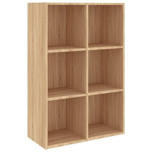 vidaXL Book Cabinet | Sonoma Oak | Engineered Wood | Medium | Book Cabinet