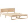 vidaXL Bed Frame with Headboard Natural 150 x 200 cm Solid Pine Wood