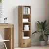 vidaXL Bookcase Artisan Oak 31x24x127 cm Engineered Wood