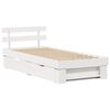 vidaXL Bed Frame with Headboard White 75 x 190 cm Solid Pine Wood