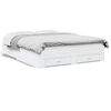 vidaXL Bed Frame with Drawers without Mattress White 150x200 cm King Size