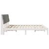 vidaXL Bed Frame with Upholstered Headboard White 180 x 200 cm