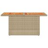 vidaXL Garden Table Beige 100x55x73 cm Poly Rattan and Acacia Wood