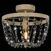 vidaXL Ceiling Lamp with Crystal Beads White Round E14