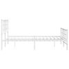 vidaXL Metal Bed Frame without Mattress with Footboard White 140x200cm