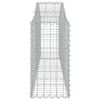 vidaXL Arched Gabion Baskets 15 pcs 200x30x60/80 cm Galvanised Iron