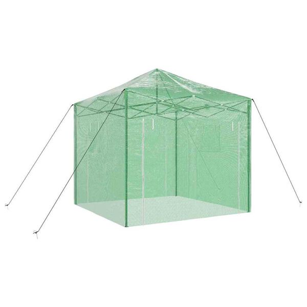 vidaXL Greenhouse with Pop-up Frame Green 290 x 290 x 315 cm Iron