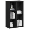 vidaXL Bookcase Black Oak 50x25x80 cm Engineered Wood