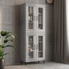 vidaXL Hanging Wall Cabinet Grey Sonoma 69.5x34x90 cm
