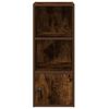 vidaXL Bookcase Smoked Oak 31x24x77 cm Engineered Wood