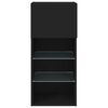 vidaXL TV Cabinet with LED Lights Black 40.5x30x90 cm