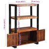 vidaXL Bookshelf with Doors Brown Solid Reclaimed Wood and Metal