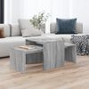 vidaXL Coffee Table Set Grey Sonoma 100x48x40 cm Engineered Wood