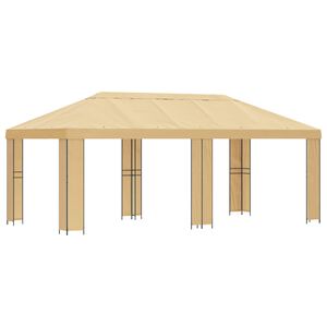 vidaXL Garden Gazebo 6 x 3 m Cream Polyester and Steel 190 gsm