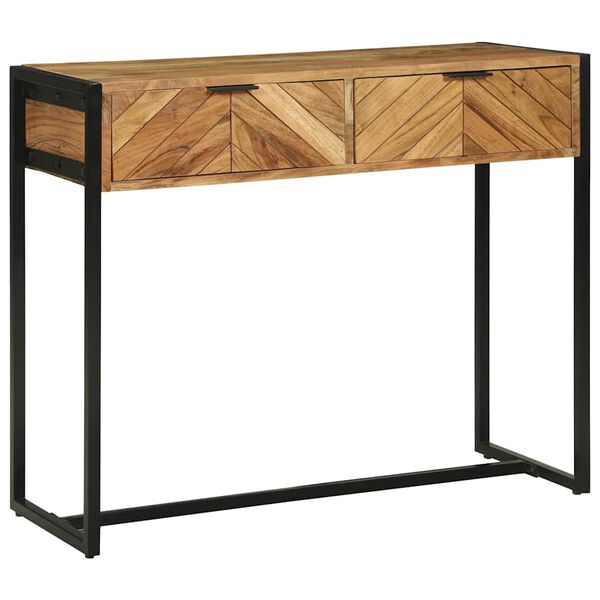 vidaXL Console Table Brown 90 x 35 x 75 cm Solid Acacia Wood