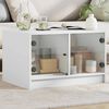 vidaXL Coffee Table with Glass Doors White 68x50x42 cm