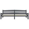 vidaXL Bed Frame without Mattress Dark Grey Solid Pinewood 200x200 cm (322095+2x321990)